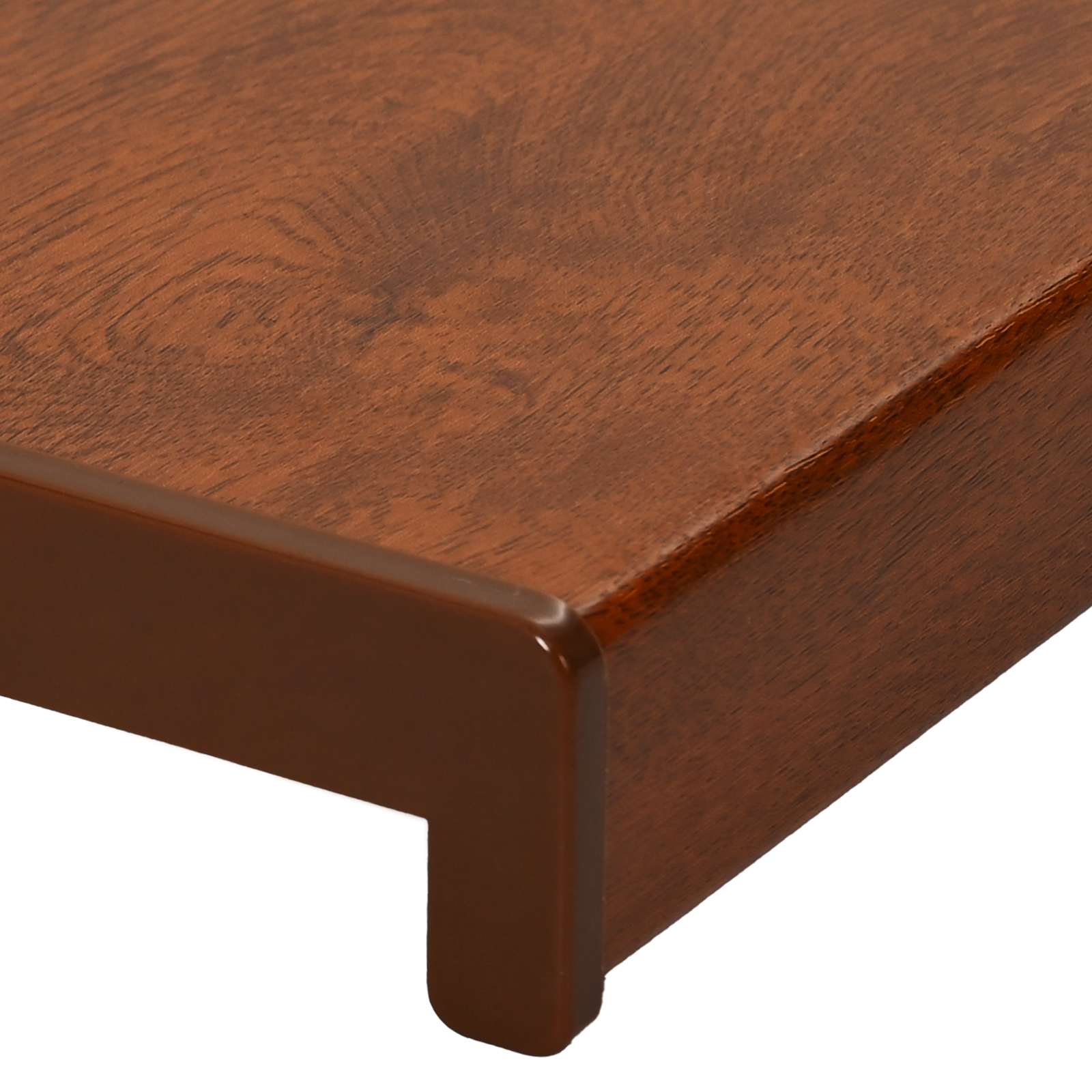 vidaXL Σαβανωτό Παραθύρου Καφέ ξύλο 140 x 30 x 4,5 εκ PVC - Image 9