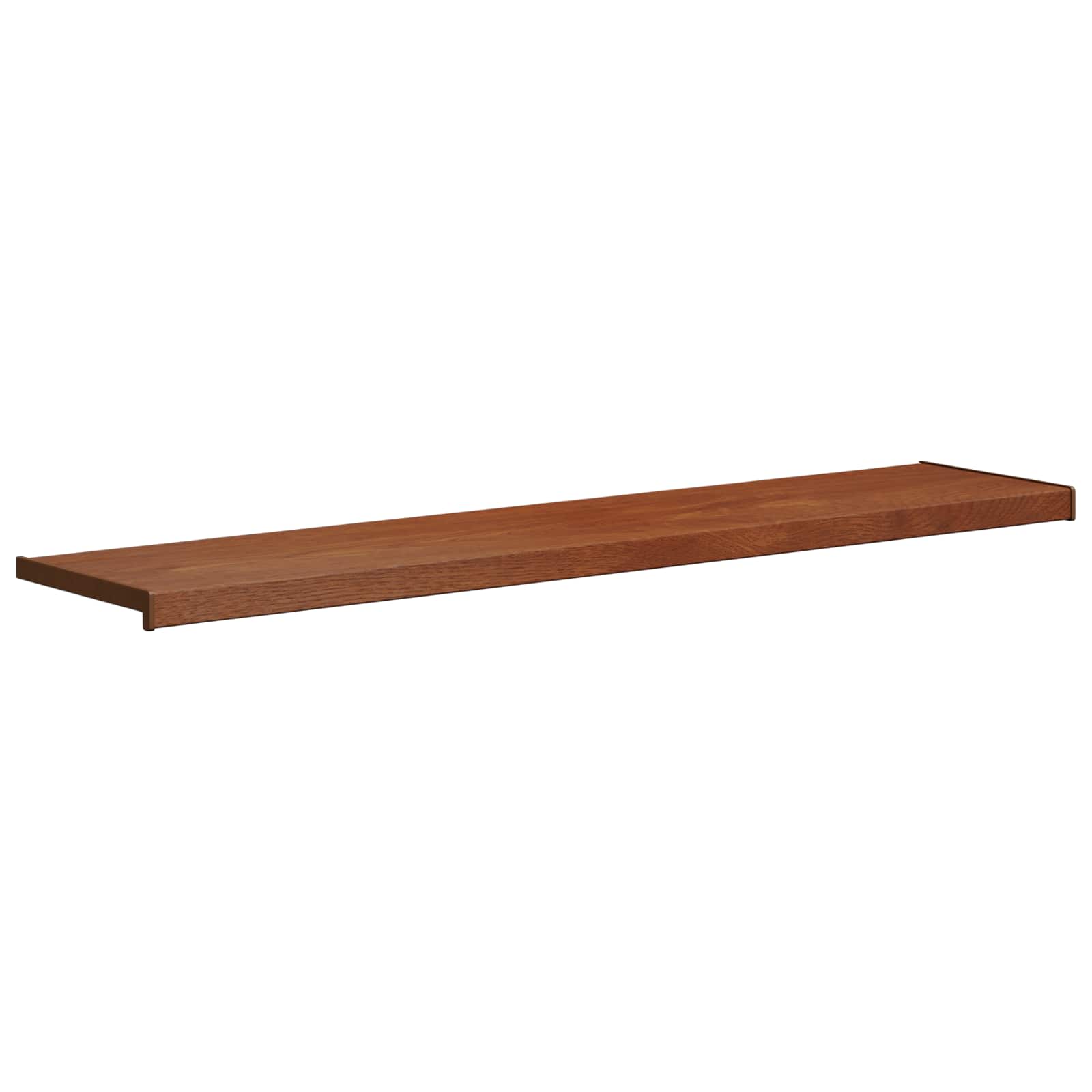 vidaXL Σαβανωτό Παραθύρου Καφέ ξύλο 140 x 30 x 4,5 εκ PVC - Image 3