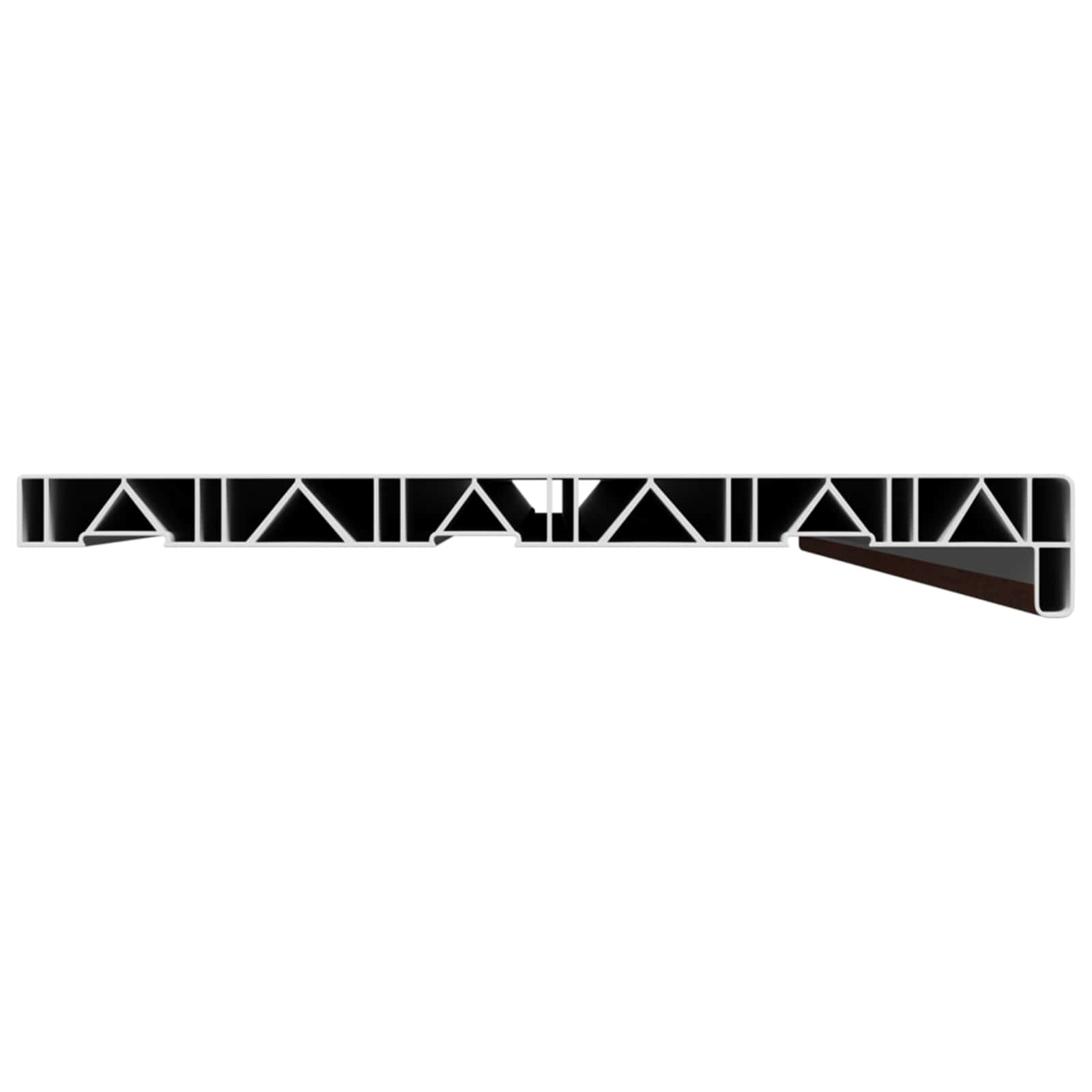 vidaXL Σαβανωτό Παραθύρου Καφέ ξύλο 140 x 30 x 4,5 εκ PVC - Image 4