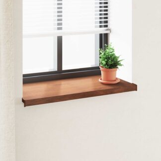 vidaXL Σαβανωτό Παραθύρου Καφέ ξύλο 100 x 40 x 4,5 εκ PVC