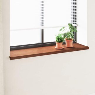 vidaXL Σαβανωτό Παραθύρου Καφέ ξύλο 160 x 40 x 4,5 εκ PVC