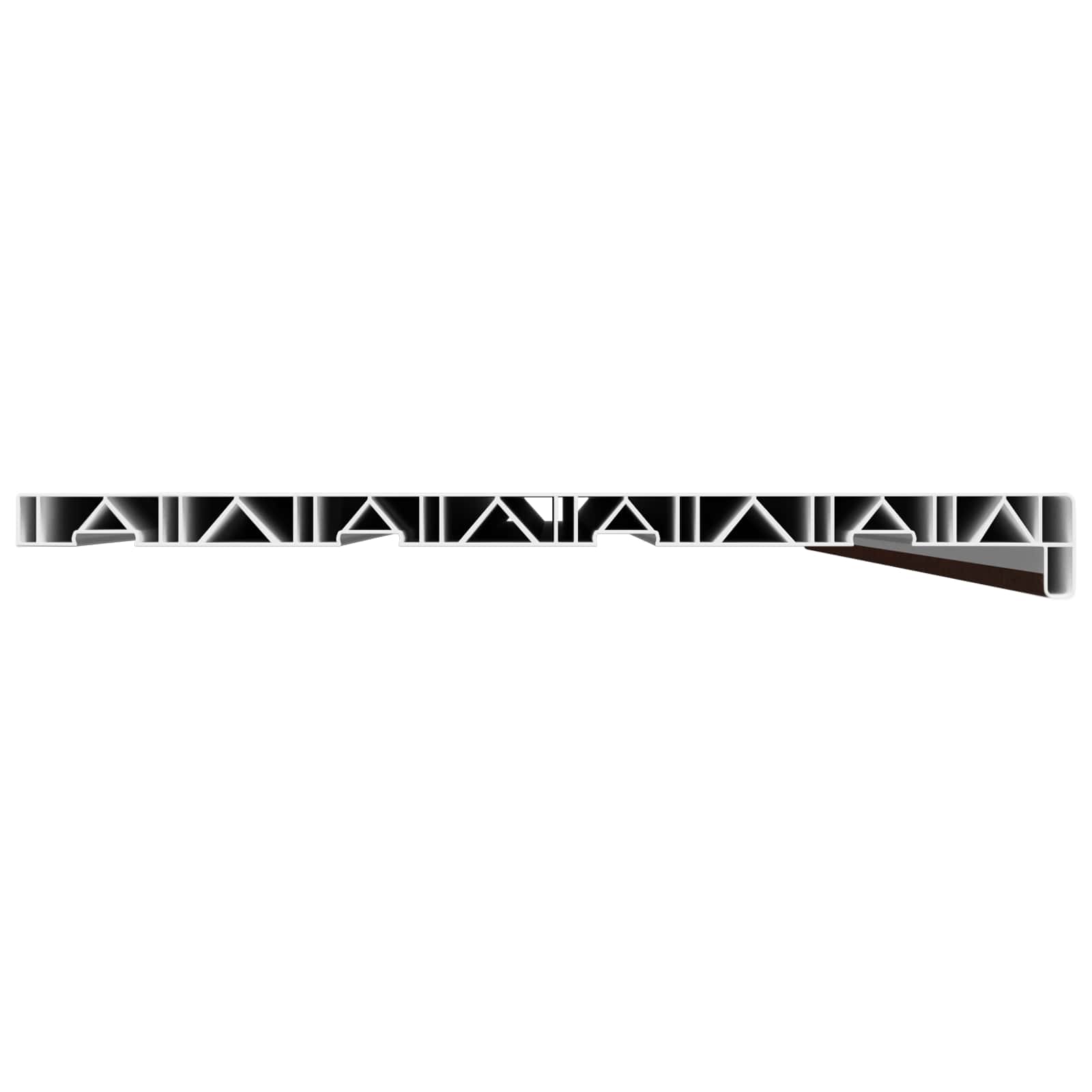 vidaXL Σαβανωτό Παραθύρου Καφέ ξύλο 140 x 45 x 4,5 εκ PVC - Image 4