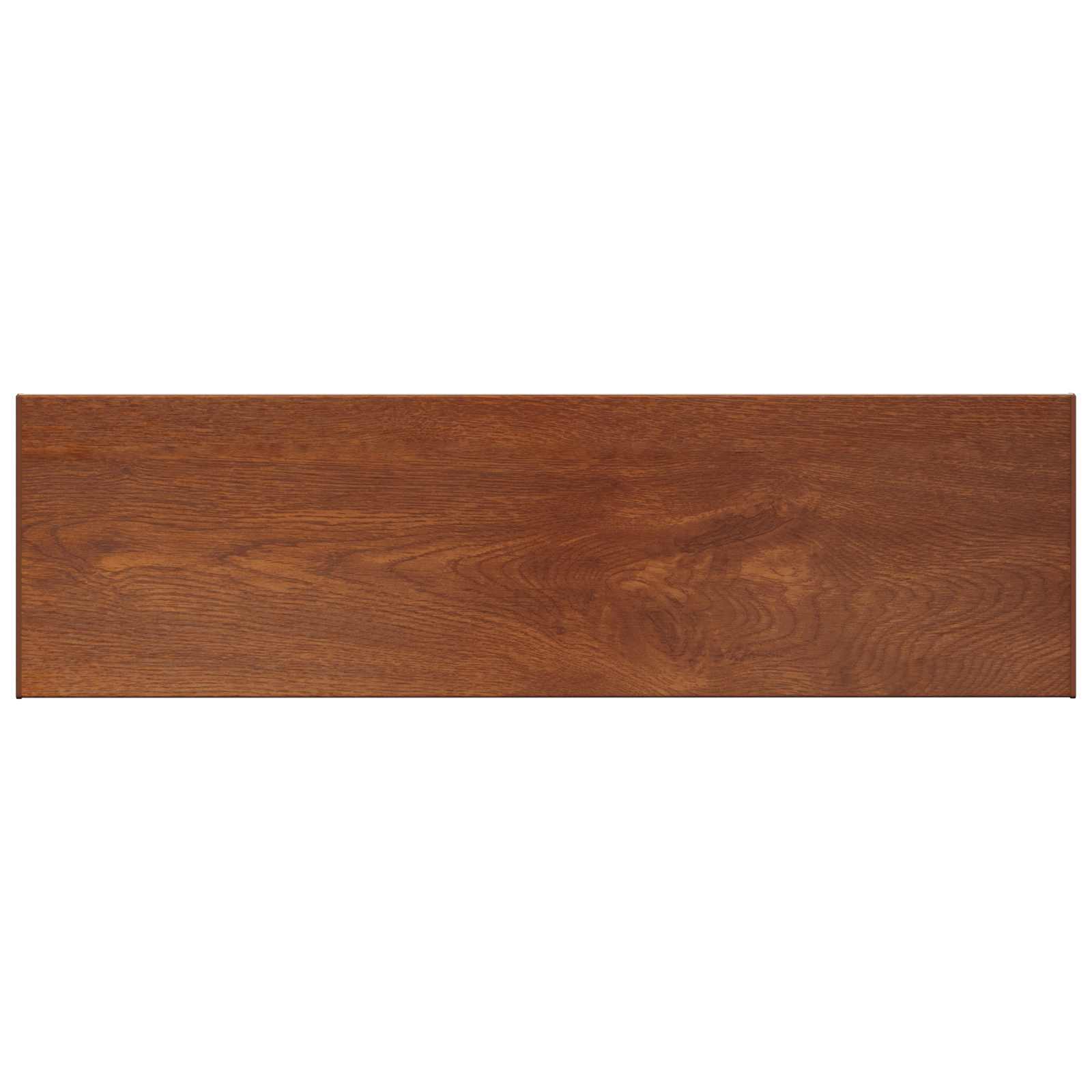 vidaXL Σαβανωτό Παραθύρου Καφέ ξύλο 140 x 45 x 4,5 εκ PVC - Image 2