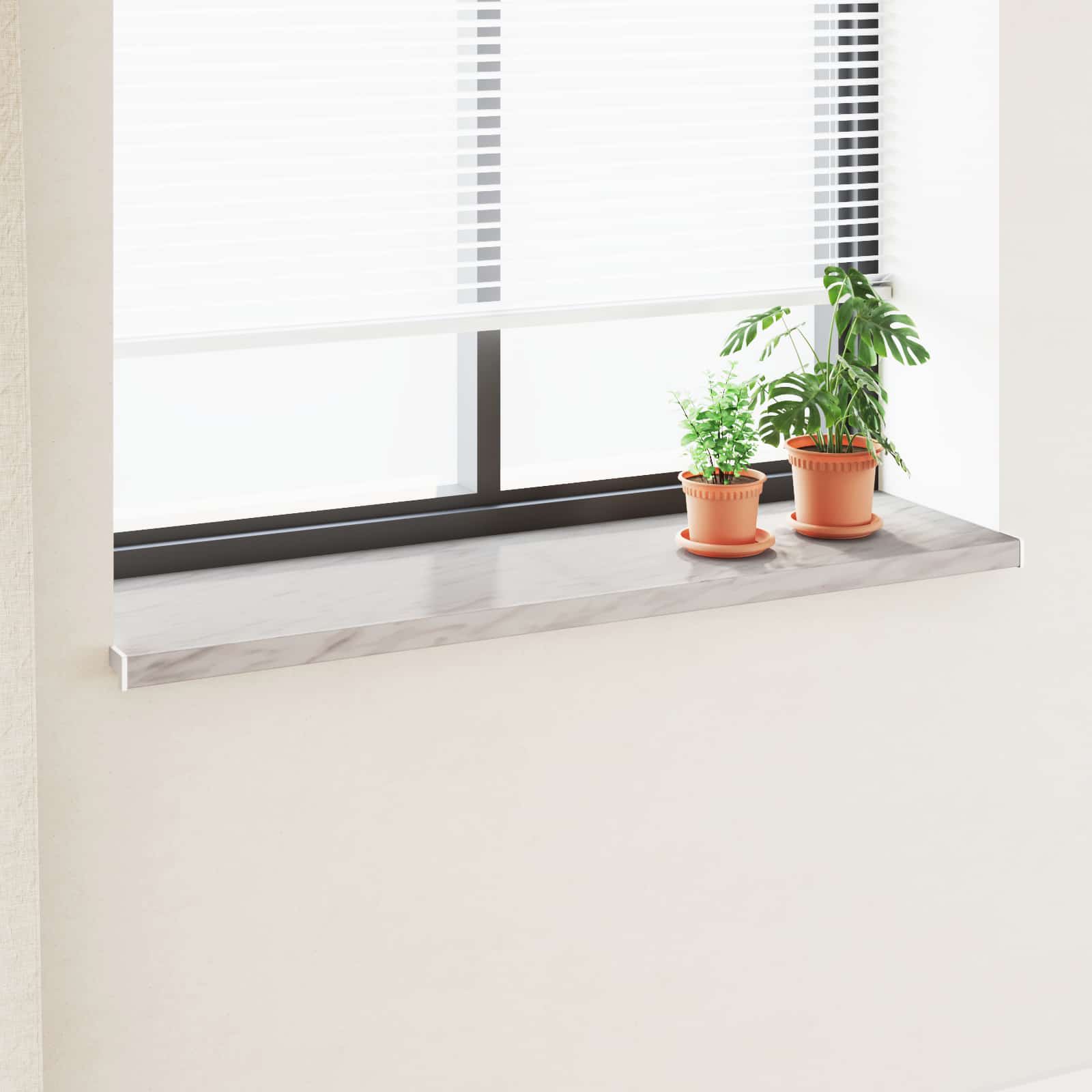 vidaXL Σαβανωτό Παραθύρου Υφή Μάρμαρου 160 x 40 x 4,5 εκ PVC