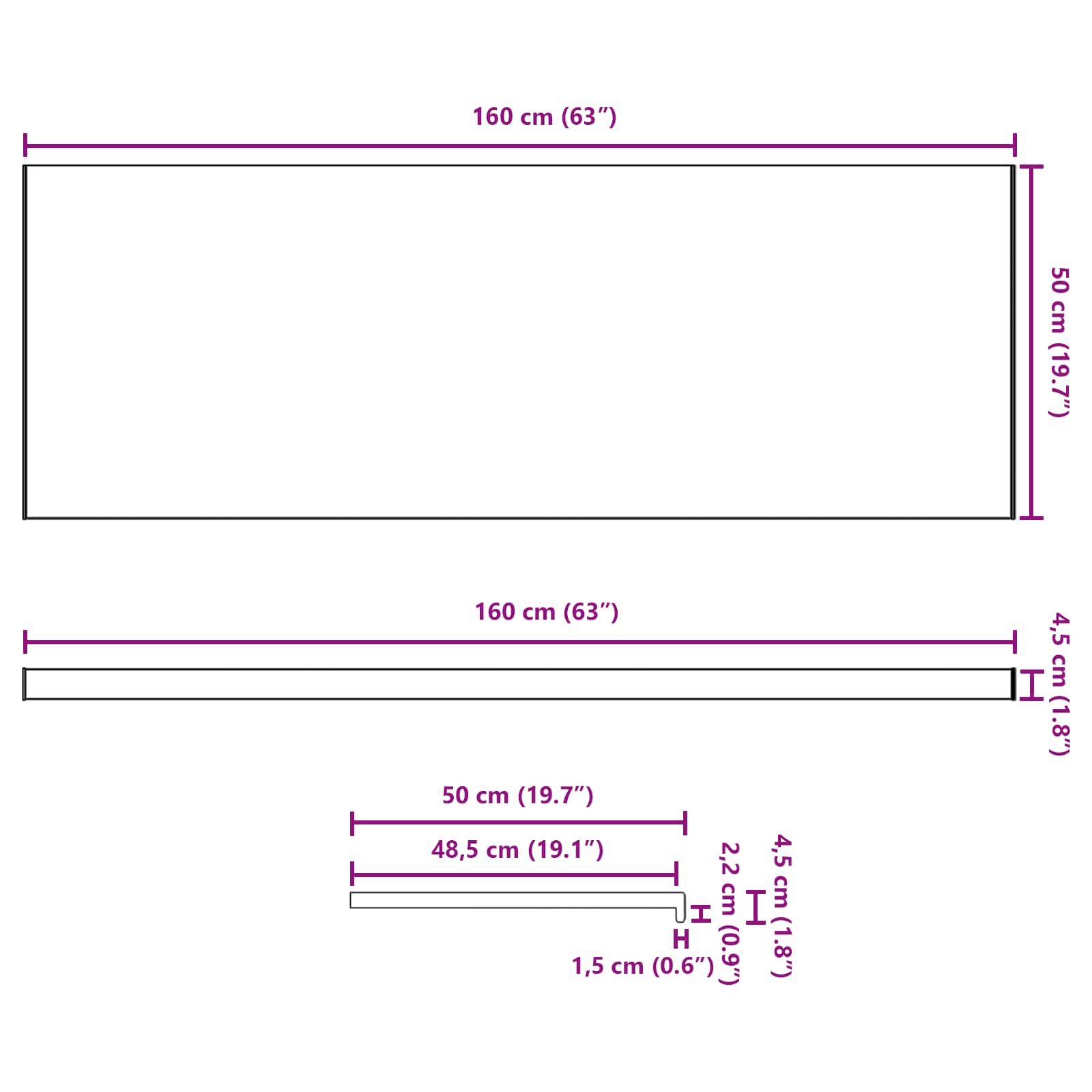 vidaXL Σαβανωτό Παραθύρου Υφή Μάρμαρου 160 x 50 x 4,5 εκ PVC - Image 13