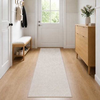 vidaXL Χαλί Κρεμ 50 x 200 cm 100% Πολυεστέρας 3 mm Πλένεται