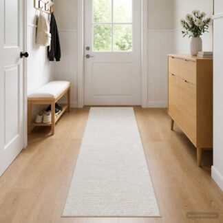 vidaXL Χαλί Κρεμ 80 x 300 cm 100% Πολυεστέρας 3 mm Πλένεται