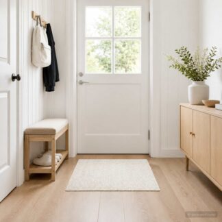 vidaXL Χαλί Κρεμ 100 x 100 cm 100% Πολυεστέρας 3 mm Πλένεται