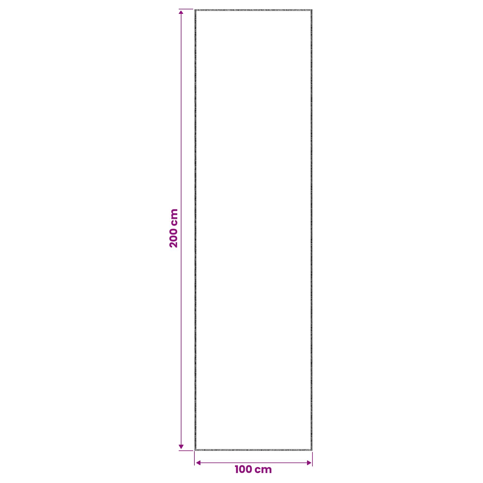 vidaXL Χαλί Κρεμ 100 x 200 cm 100% Πολυεστέρας 3 mm Πλένεται - Image 6