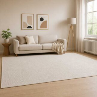 vidaXL Χαλί Κρεμ 160 x 230 cm 100% Πολυεστέρας 3 mm Πλένεται