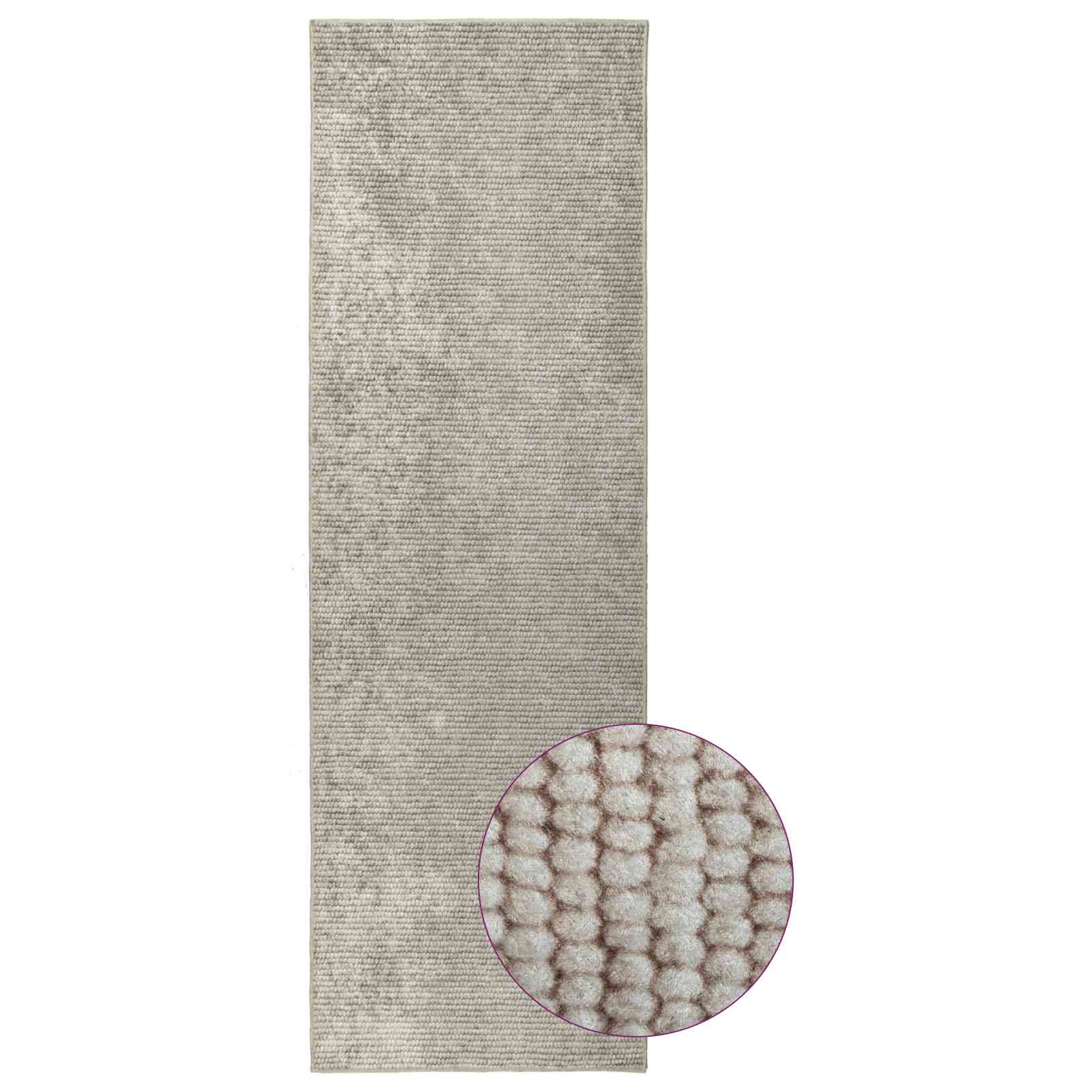 vidaXL Χαλί Μπεζ 50 x 250 cm 100% Πολυεστέρας 3 mm Πλένεται - Image 3