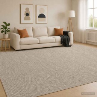 vidaXL Χαλί Μπεζ 300 x 400 cm 100% Πολυεστέρας 3 mm Πλένεται