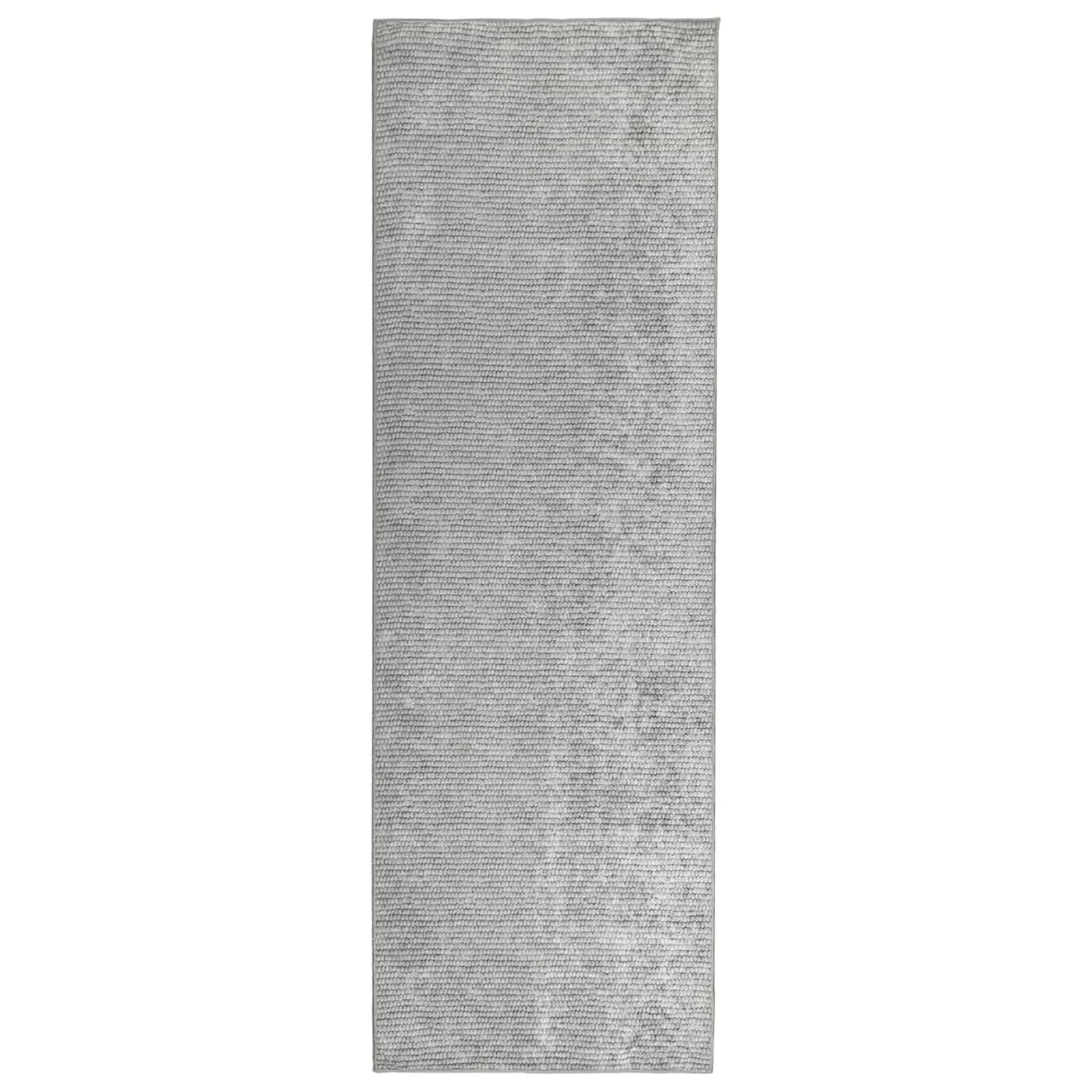 vidaXL Χαλί Γκρι 80 x 250 cm 100% Πολυεστέρας 3 mm Πλένεται - Image 2