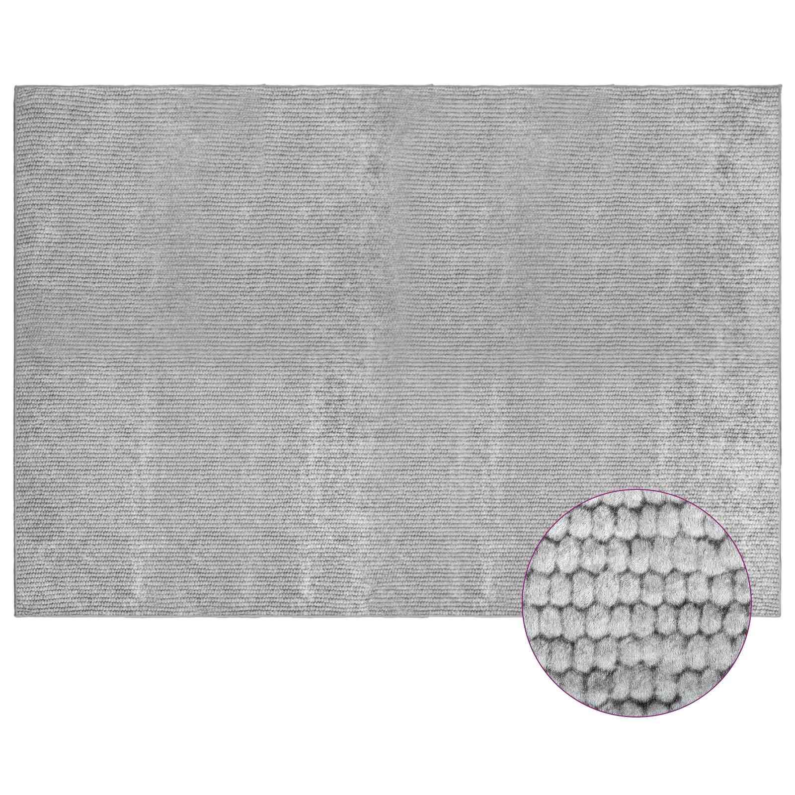 vidaXL Χαλί Γκρι 160 x 230 cm 100% Πολυεστέρας 3 mm Πλένεται - Image 3