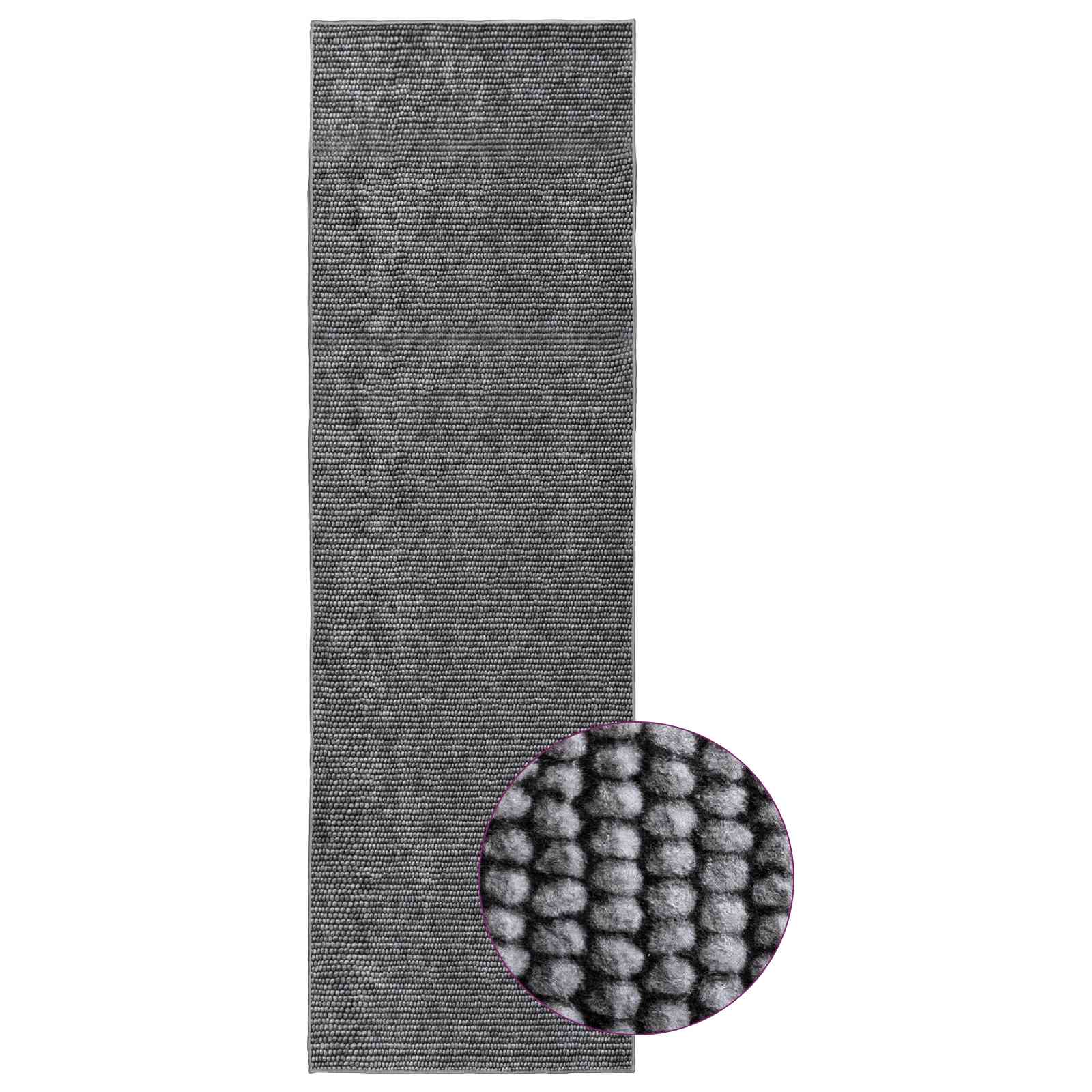 vidaXL Χαλί Ανθρακί 50 x 250 cm 100% Πολυεστέρας 3 mm Πλένεται - Image 3