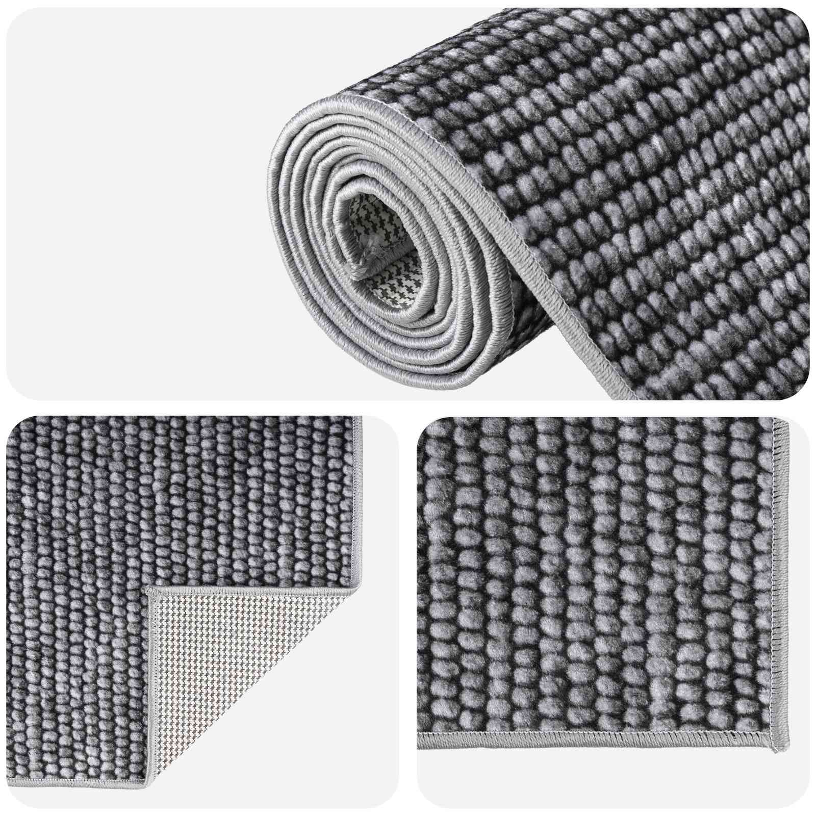 vidaXL Χαλί Ανθρακί 100 x 100 cm 100% Πολυεστέρας 3 mm Πλένεται - Image 4