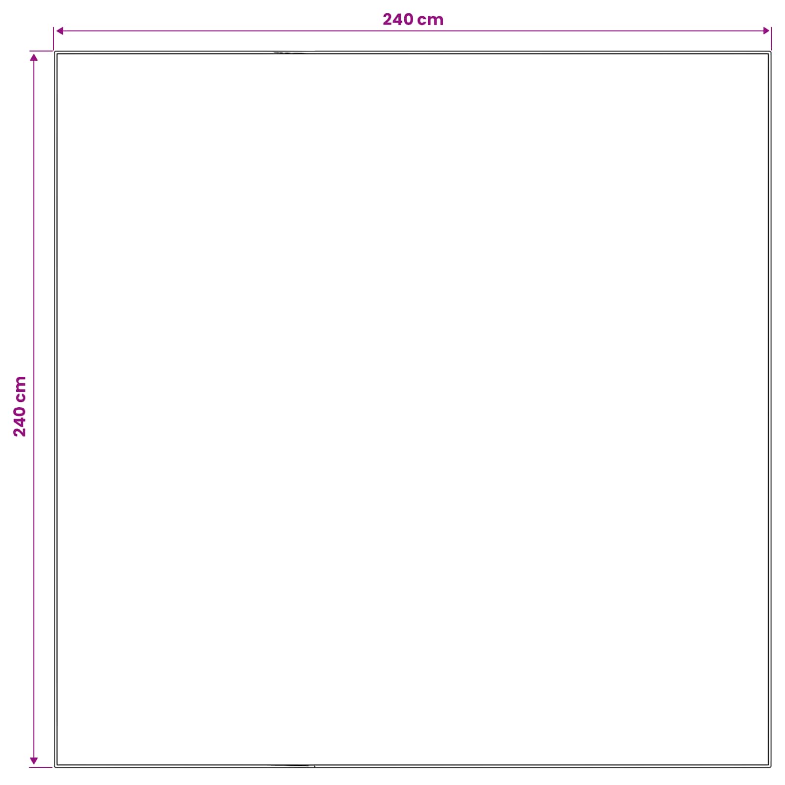 vidaXL Χαλί ORIZ Μαύρο διαμαντένιο σχέδιο 240 x 240 cm - Image 4