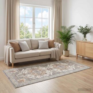vidaXL Χαλί ORIZ Καφέ 80 x 200 cm 100% Πολυεστέρας