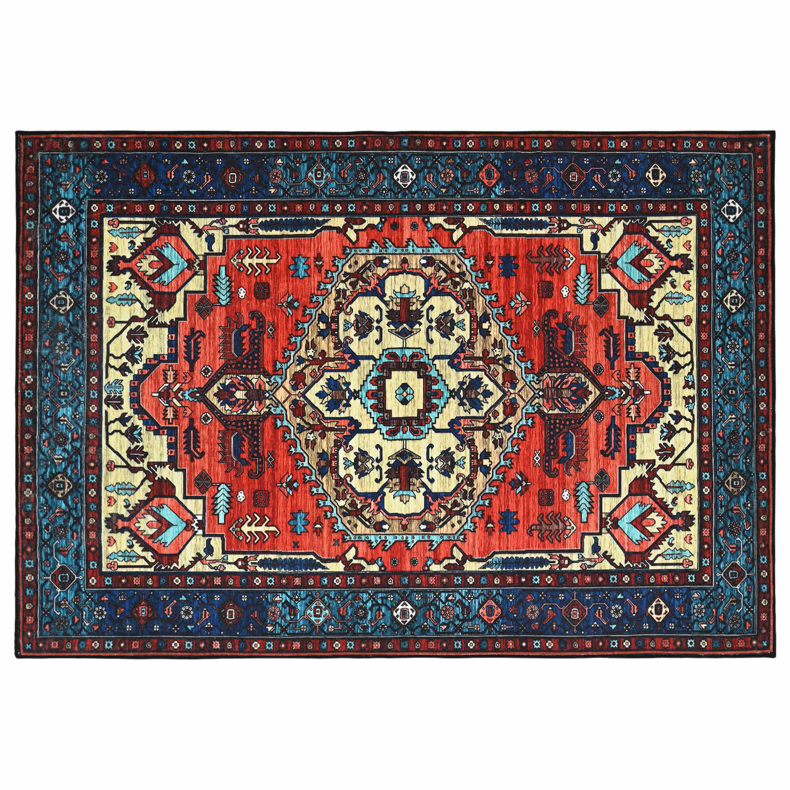 vidaXL Χαλί ORIZ Κόκκινο 140 x 200 cm 100% Πολυεστέρας - Image 2