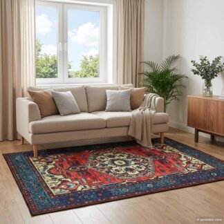 vidaXL Χαλί ORIZ Κόκκινο 160 x 160 cm 100% Πολυεστέρας