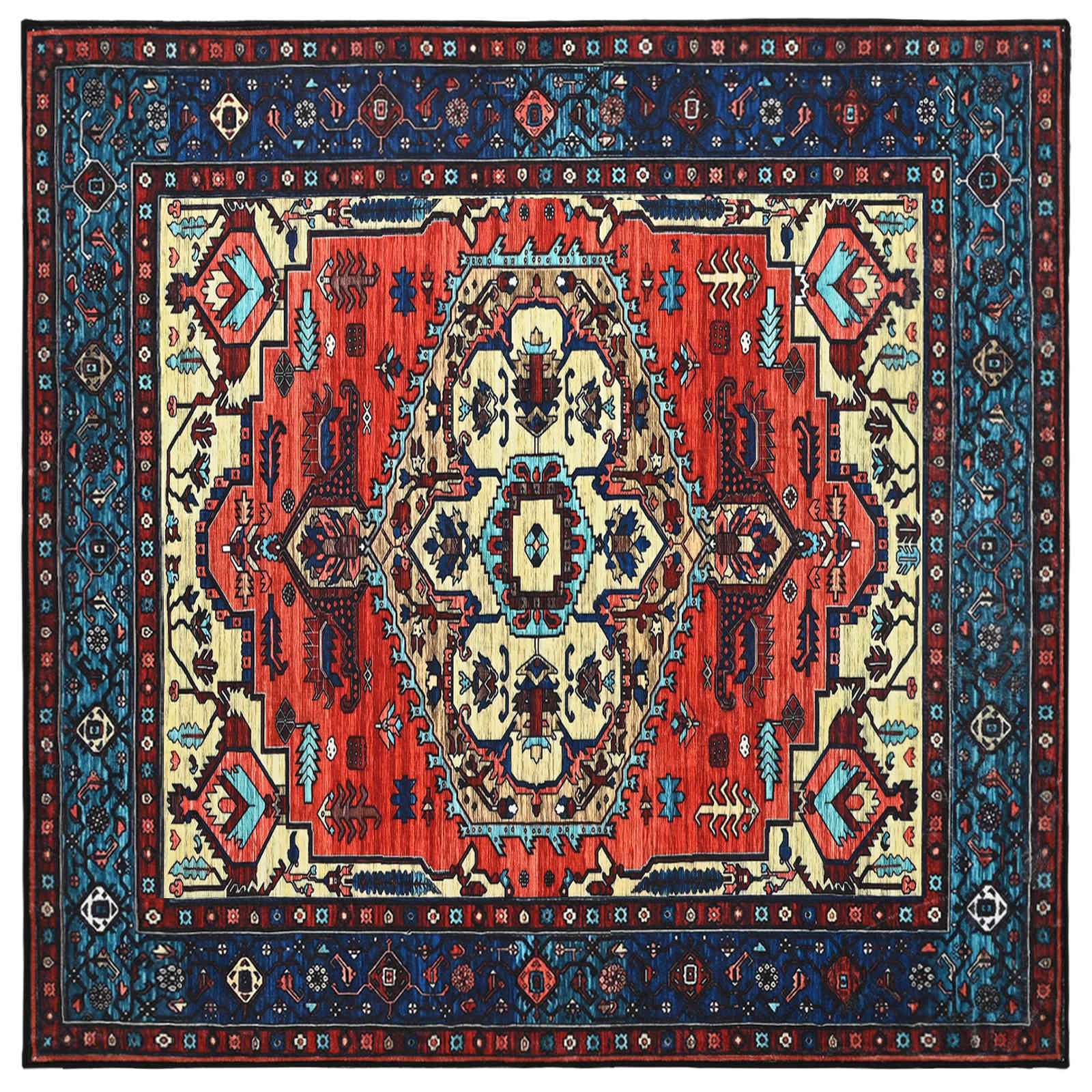 vidaXL Χαλί ORIZ Κόκκινο 200 x 200 cm 100% Πολυεστέρας - Image 2