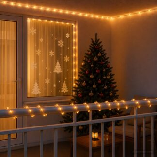 vidaXL Χριστουγεννιάτικος φωτοσωλήνας LED 1200 LED Κίτρινο και 50 m