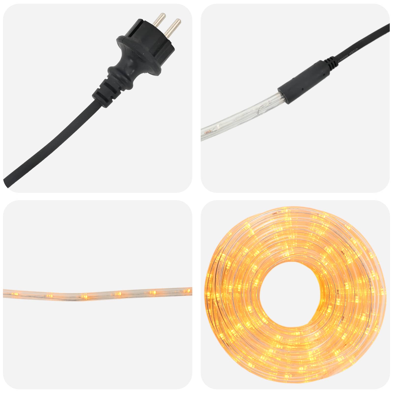 vidaXL Χριστουγεννιάτικος φωτοσωλήνας LED 1200 LED Κίτρινο και 50 m - Image 6