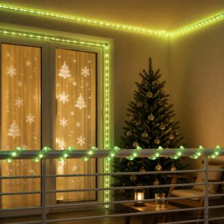 vidaXL Χριστουγεννιάτικος φωτοσωλήνας LED 120 LED Πράσινο και 5 m