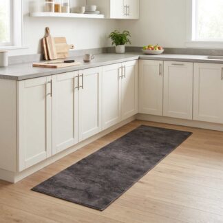 vidaXL Χαλί Κουζίνας μαύρο σκυρόδεμα 150 x 45 εκ 100% Πολυαμίδιο