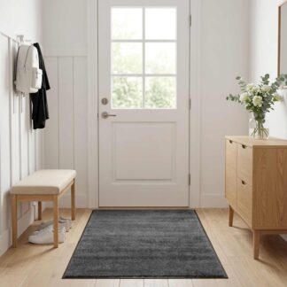 vidaXL Χαλάκι Εξώπορτας Ανοιχτό γκρι 120 x 90 cm 100% Πολυαμίδιο