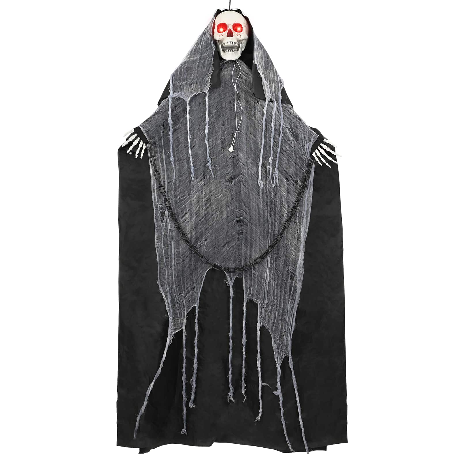 vidaXL Κρεμαστός Χάρος Halloween SPOOKA Μαύρο 112 x 164 εκ. - Image 2