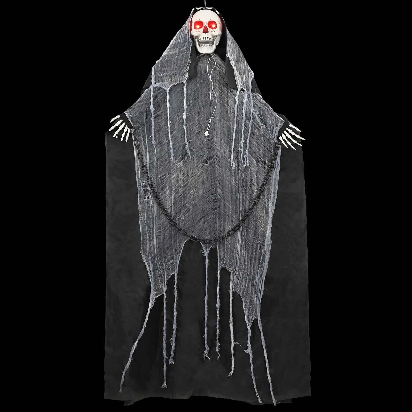 vidaXL Κρεμαστός Χάρος Halloween SPOOKA Μαύρο 112 x 164 εκ. - Image 4