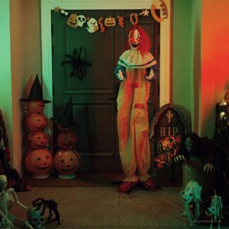 vidaXL Τρομακτικός κλόουν Halloween SPOOKA Κίτρινο και Μπλε