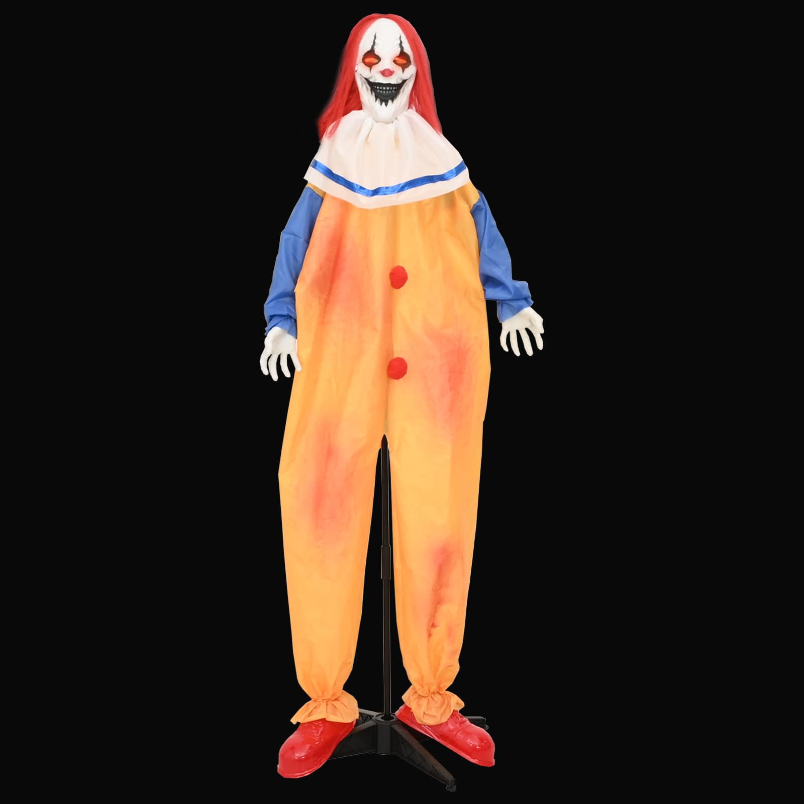 vidaXL Τρομακτικός κλόουν Halloween SPOOKA Κίτρινο και Μπλε - Image 4