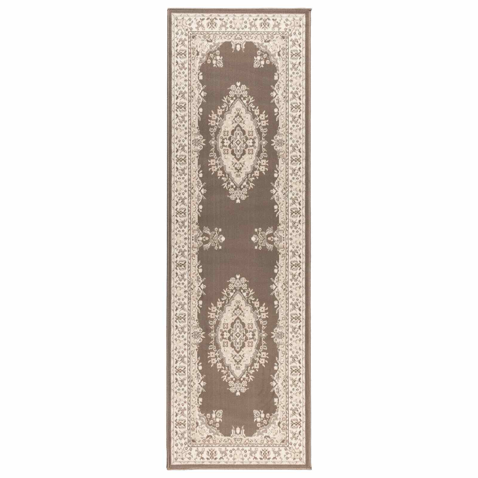 vidaXL Δερμάτινο Χαλί FLORNES Υφαντό Taupe PP 7 mm - Image 2
