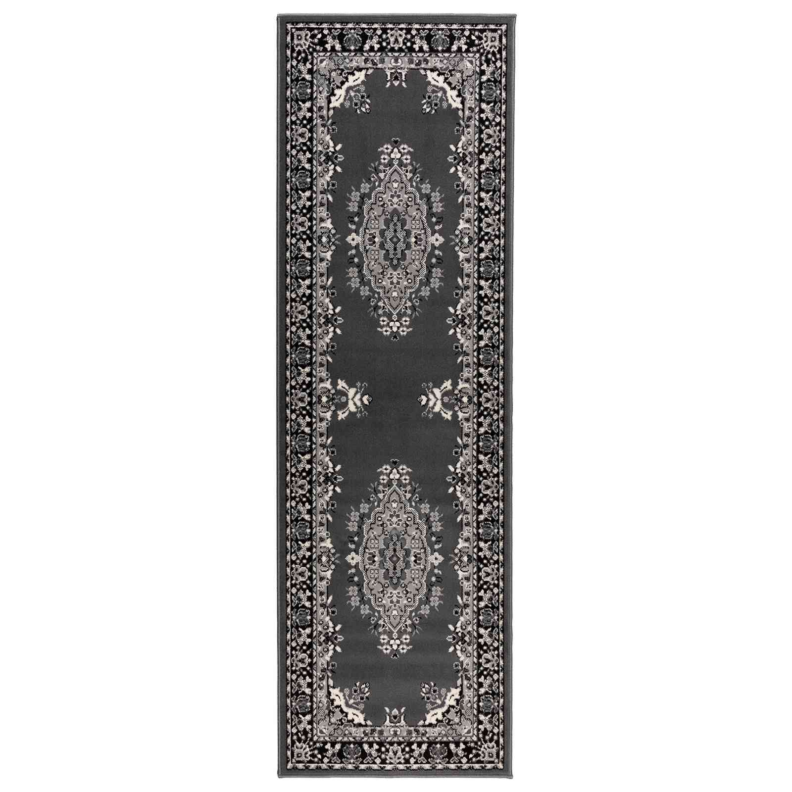 vidaXL Δερμάτινο Χαλί FLORNES Υφαντό Γκρι PP 7 mm - Image 2