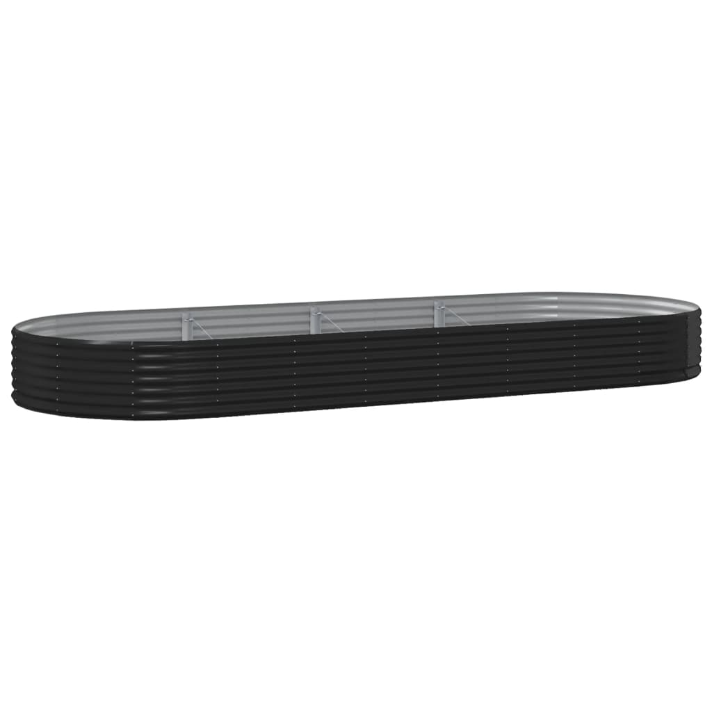 vidaXL Ζαρντινιέρα Ανθρακί 373x140x36εκ Γαλβανισμένος χάλυβας - Image 2