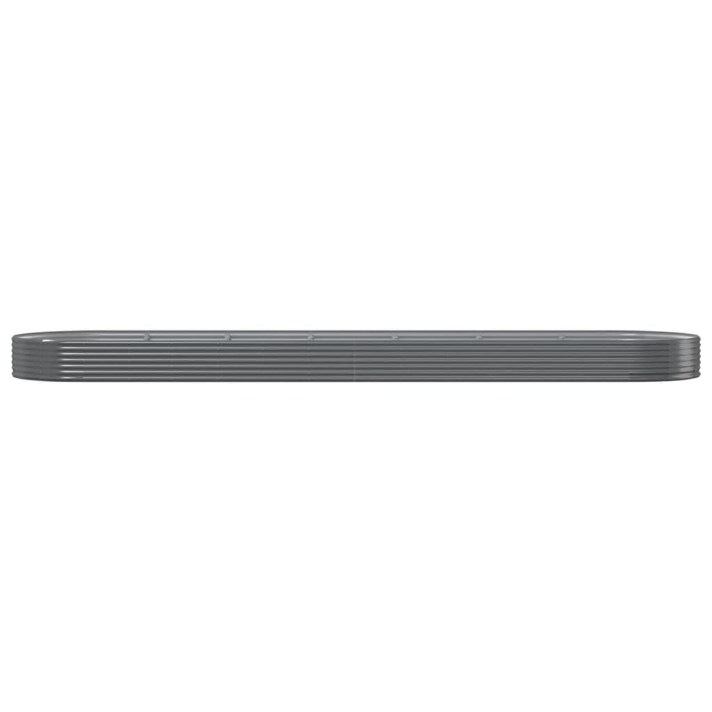 vidaXL Ζαρντινιέρα Γκρι 600x140x36 εκ. Γαλβανισμένος χάλυβας - Image 3
