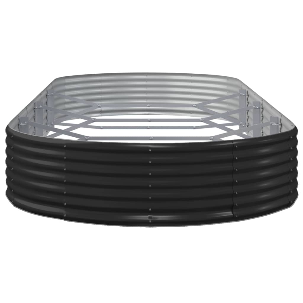 vidaXL Ζαρντινιέρα Ανθρακί 373x140x36εκ Γαλβανισμένος χάλυβας - Image 4