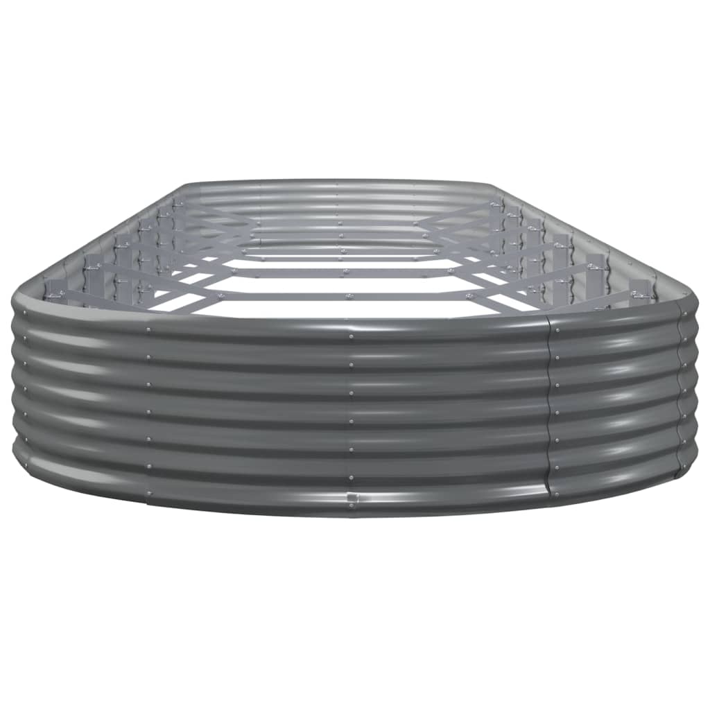 vidaXL Ζαρντινιέρα Γκρι 600x140x36 εκ. Γαλβανισμένος χάλυβας - Image 4